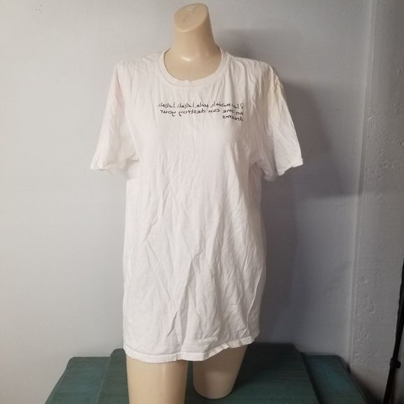 White shirts womens large tee top - Picture 1 of 7